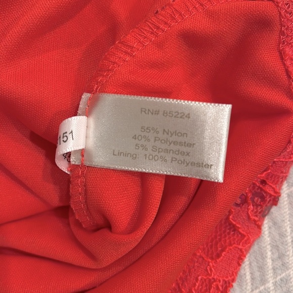Boston Proper Coral Lace Sequin Top XXS - Picture 8 of 9